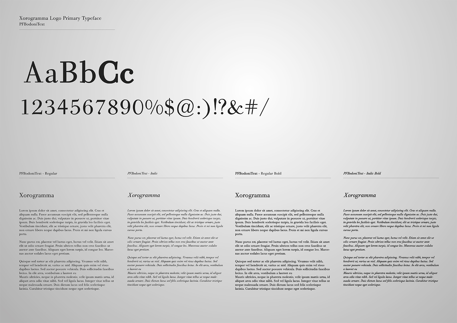 Corporate Identity Xorogramma_primary_typeface_yianart
