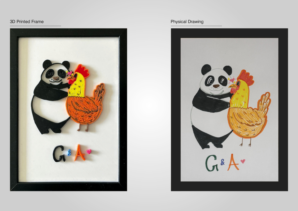 3D Printed Frame VS Physical Drawing_11
